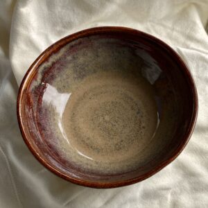 clay bowl placed on a table