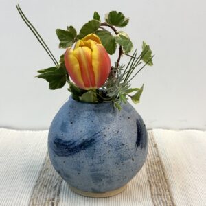 Moon jar&quot; blue vase